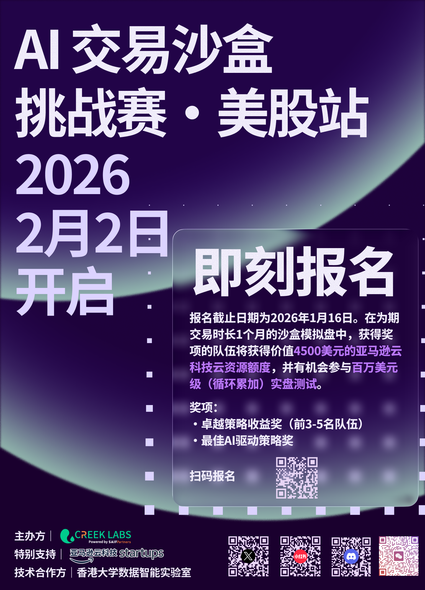 AI交易沙盒模拟挑战赛·美股站海报（中文）